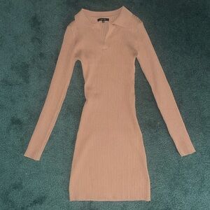 Brown collared dress